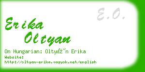 erika oltyan business card